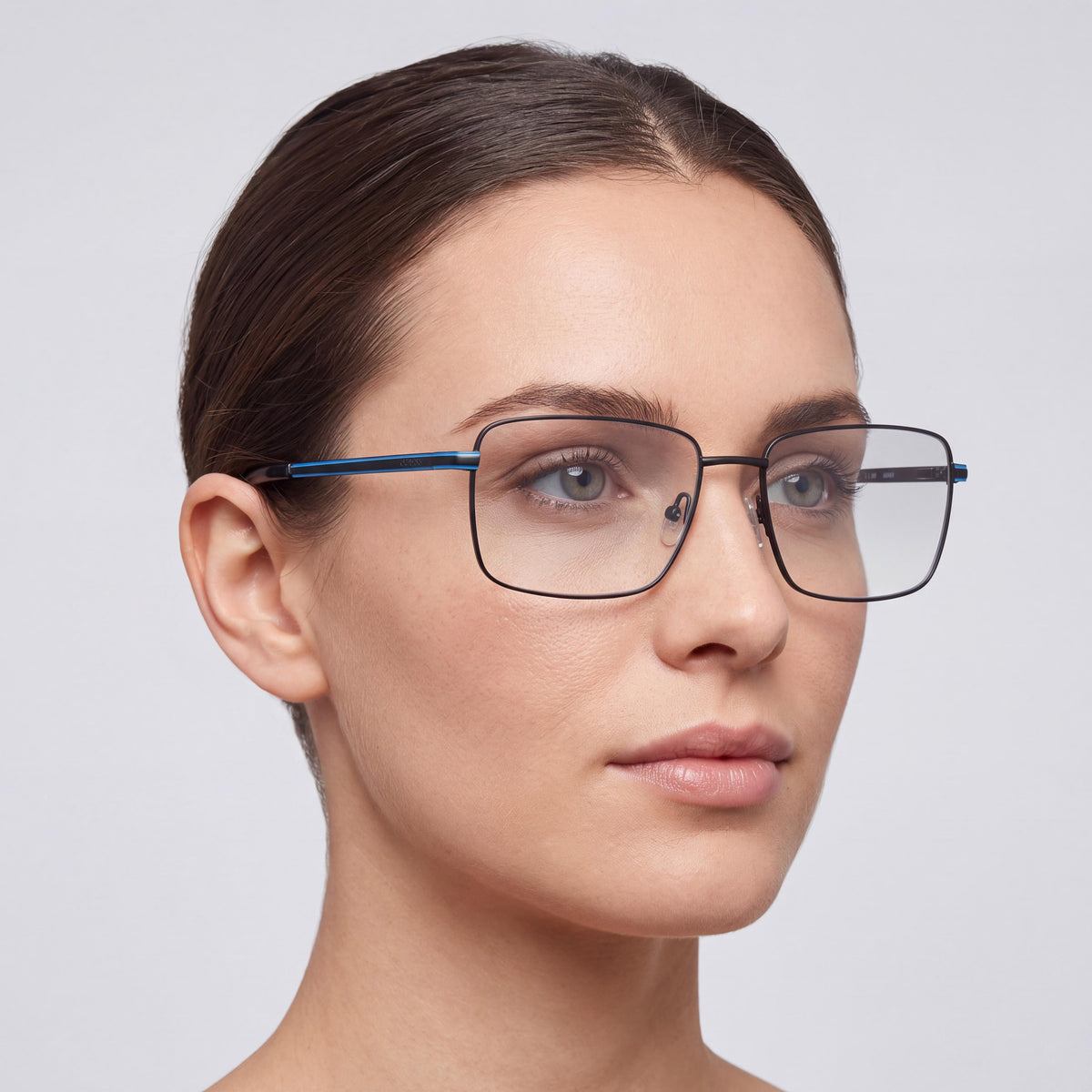 Gafas graduadas Guess GU 50042 002 rectangulares para mujer en negro mate, Photo 4