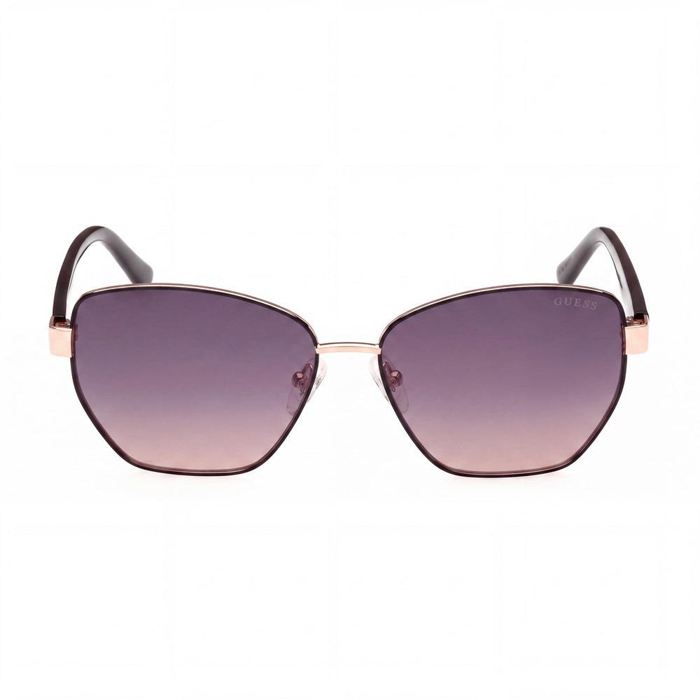 Guess GU00102 Rectangle Sunglasses for Women — front view, Metal frame