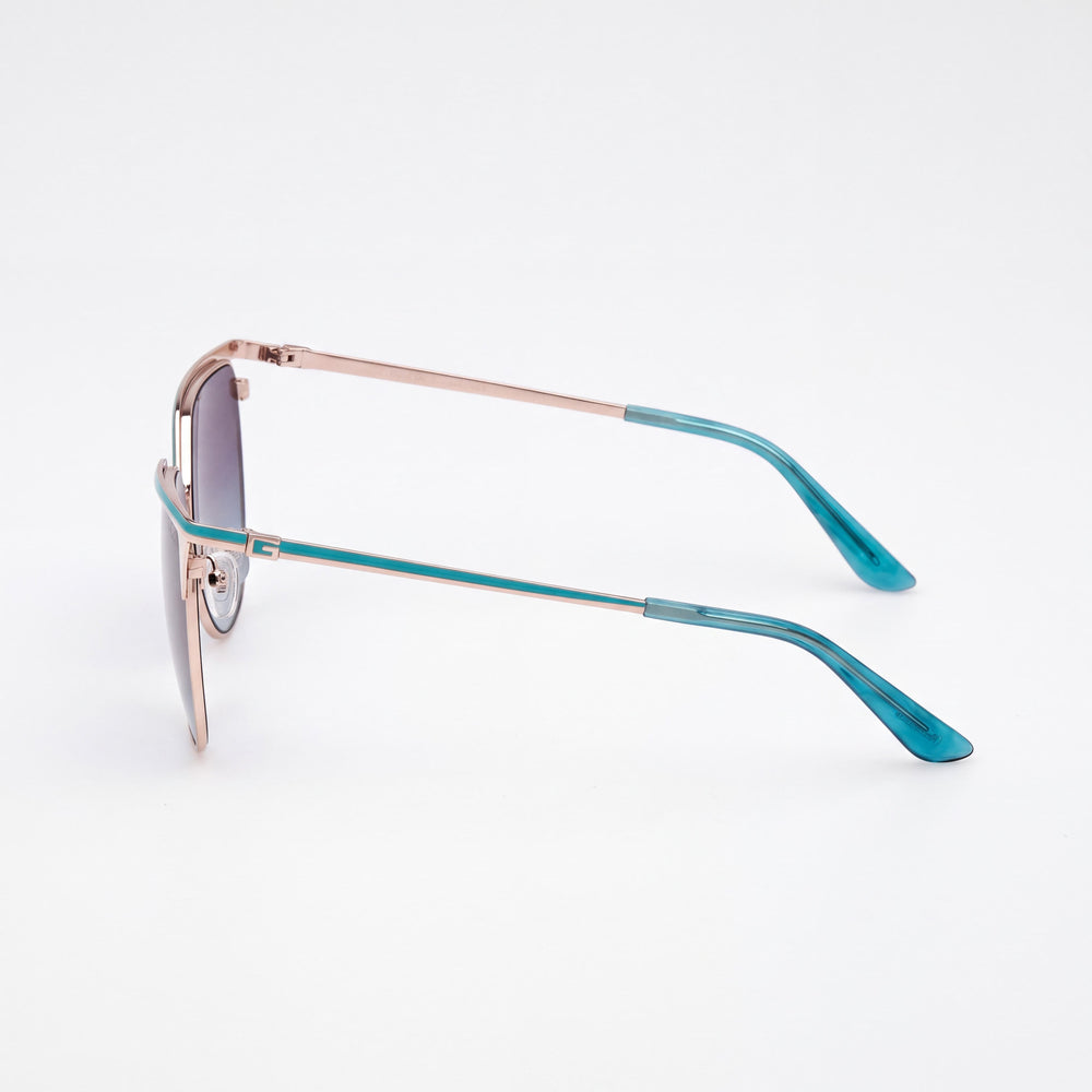 Guess GU00132 Square Sunglasses Women — side view, Gradient Shaded brown lens