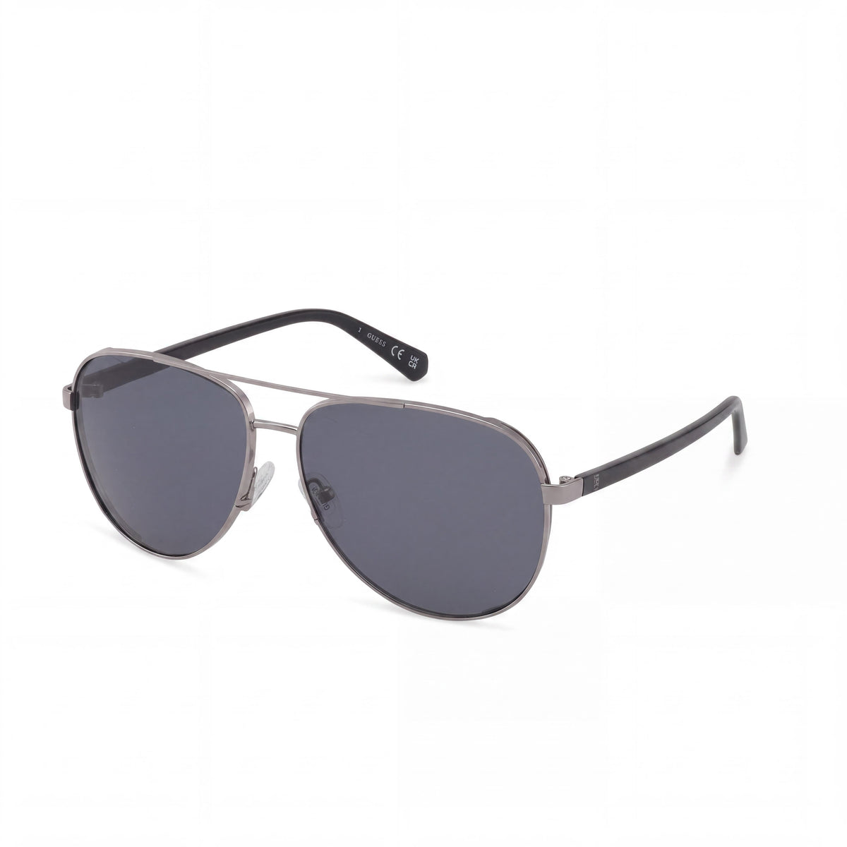 Guess GU00140 Shiny Gunmetal Aviator Sunglasses for Women, 61mm, Photo 1