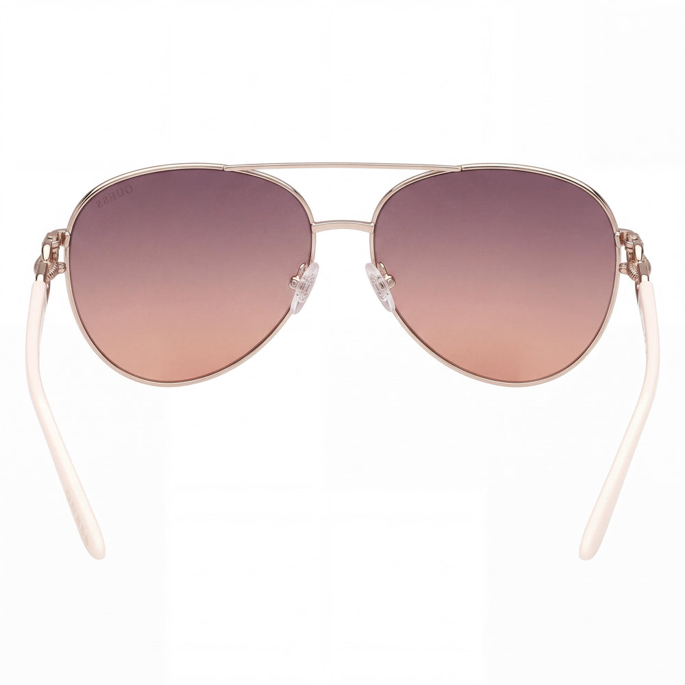 Guess GU00158 Aviator Sunglasses Men — side view, Non-Polarized Gradient Smoke lens