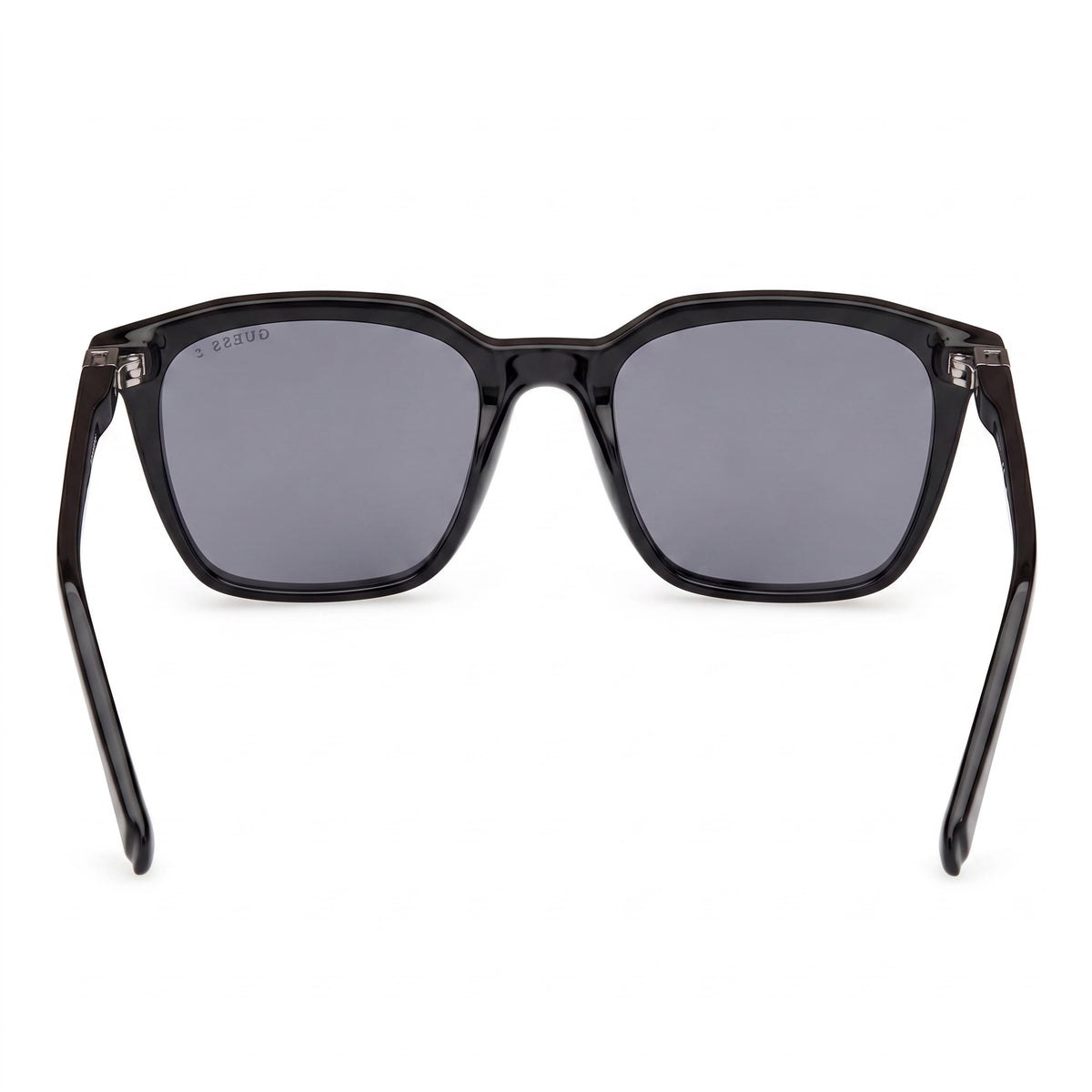Guess Gu00170 Unisex Shiny Black Rectangle Sunglasses, 53mm, Photo 4