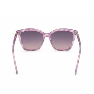 Guess Gu00191 Square Sunglasses Women — side view, Non-Polarized Gradient Mirror Violet lens