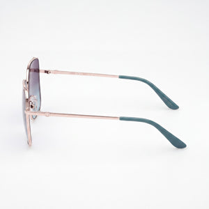 Guess GU00194 Rectangle Sunglasses Women — side view, Non-Polarized Gradient Blue lens