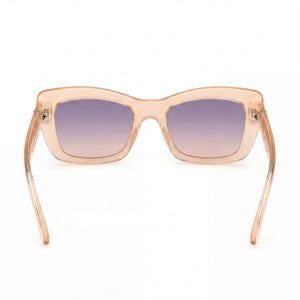 Guess GU00195 Rectangle Sunglasses Women — side view, Non-Polarized Violet lens