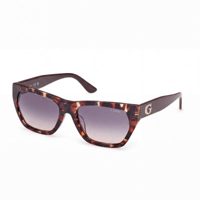 Guess GU00203-H Havana Rectangle Sunglasses Unisex, Gradient Smoke lens
