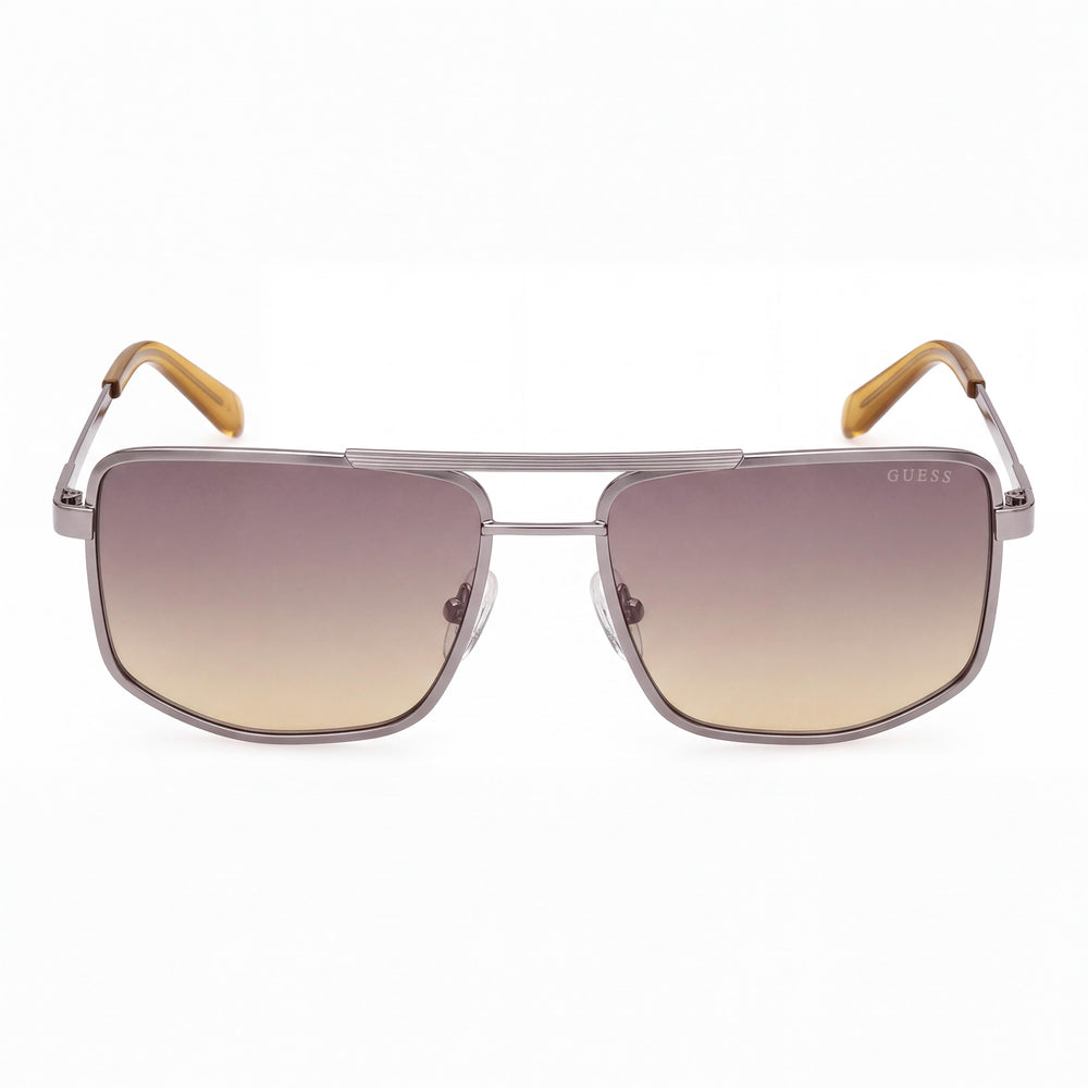 Guess Gu00208 Aviator Sunglasses Unisex — front view, Metal frame