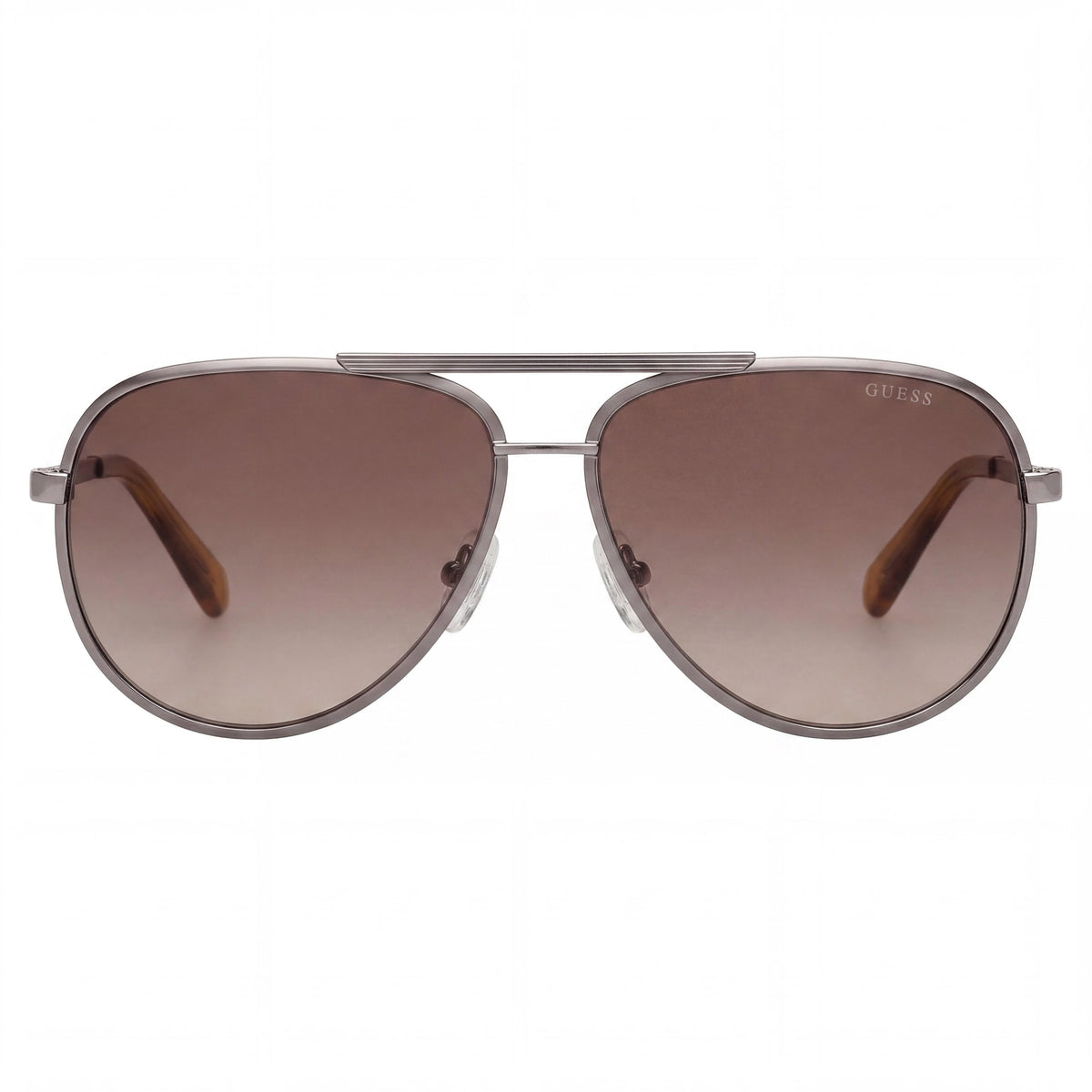 Guess GU00209 Shiny Satin Gunmetal Aviator Sunglasses for Women, 61mm, Photo 2