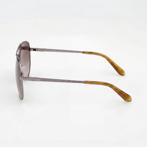Guess GU00209 Aviator Sunglasses Women — side view, Non-Polarized Gradient Brown lens
