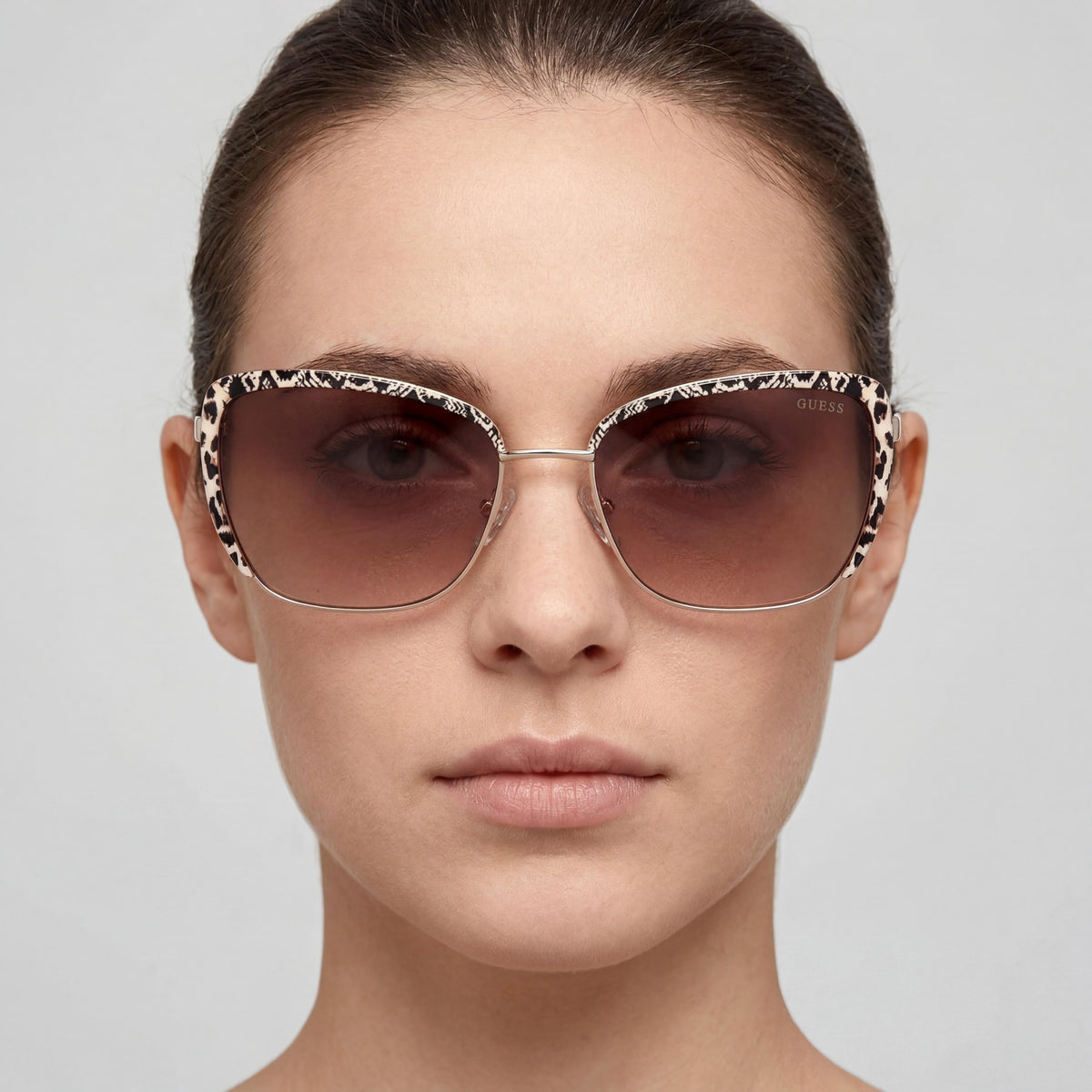 Gafas de sol Guess GU00218 tipo ojo de gato en oro rosa brillante, unisex, 57 mm, Photo 5