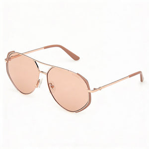Guess Gu00219 Rectangle Sunglasses Unisex — side view, Non-Polarized Brown lens