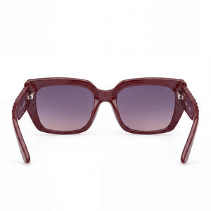 Guess GU00254 Rectangle Sunglasses Women — side view, Non-Polarized Gradient Violet lens