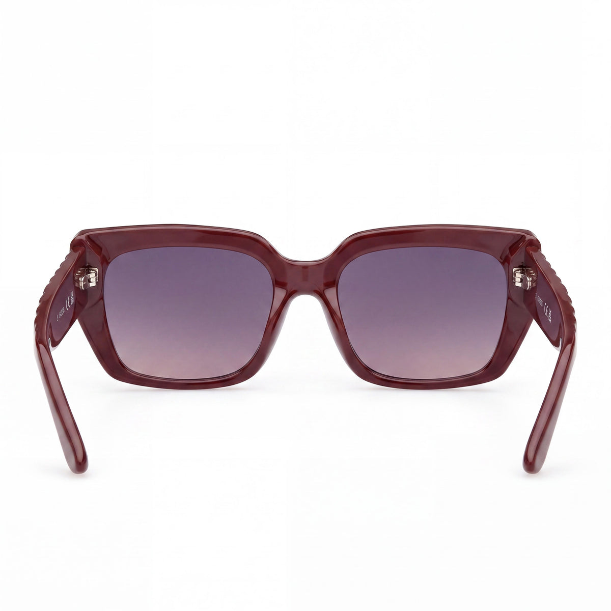 Guess GU00254 Shiny Burgundy Rectangle Sunglasses for Women, 55mm, Photo 3
