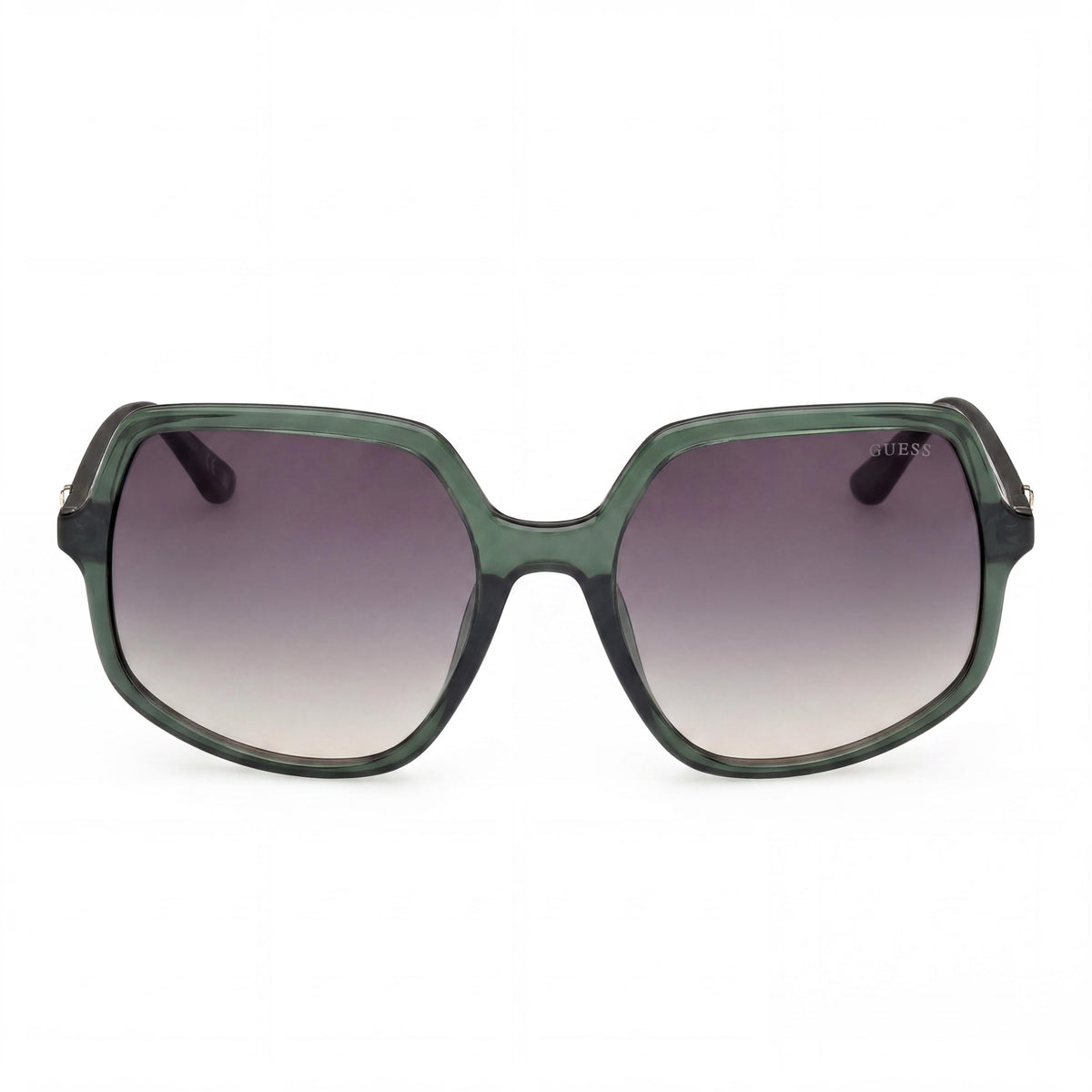 Gafas de sol Guess GU00257 cuadradas para mujer, verde oscuro brillante, 57mm, Photo 2