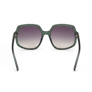 Guess GU00257 Square Sunglasses Women — side view, Non-Polarized Gradient Green lens