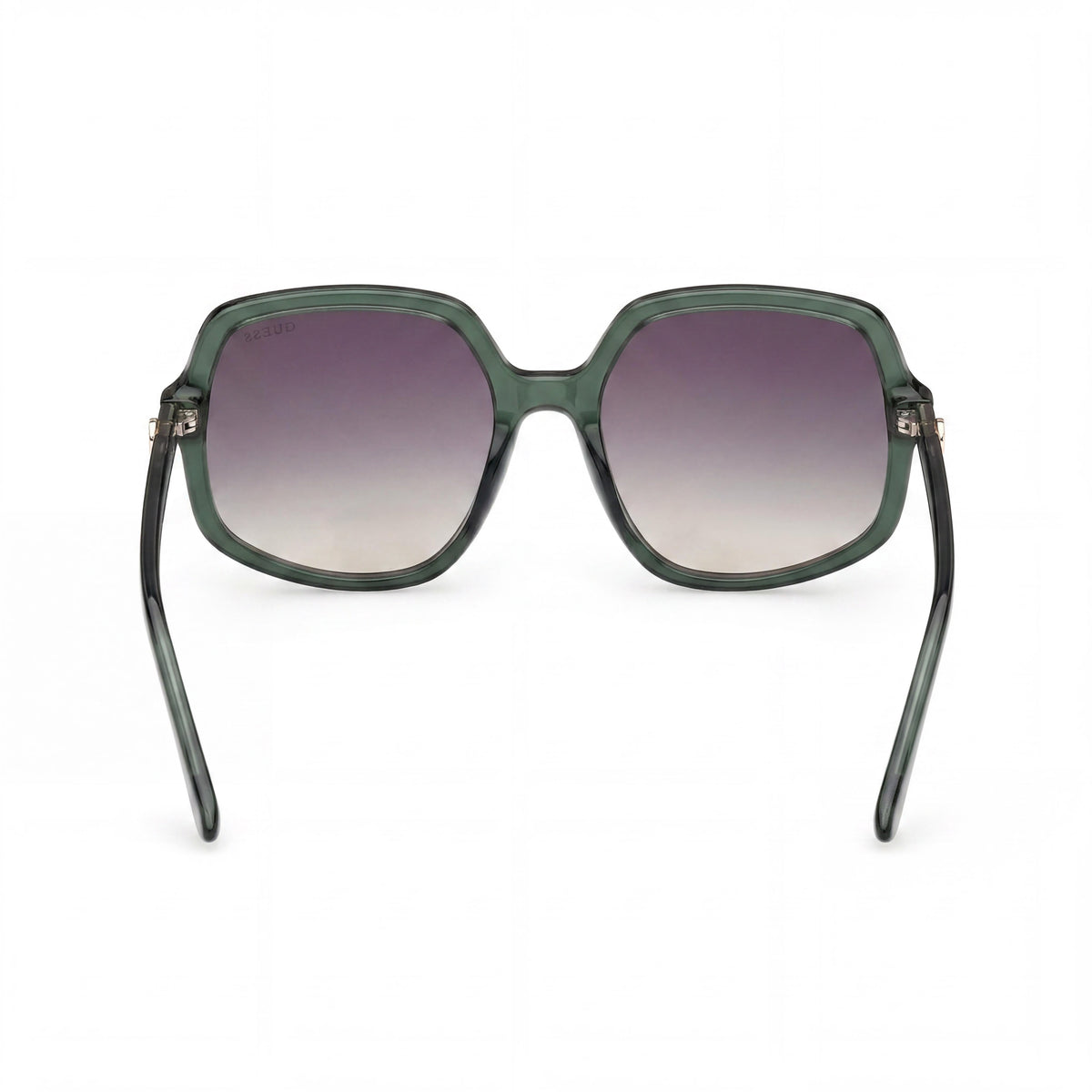 Gafas de sol Guess GU00257 cuadradas para mujer, verde oscuro brillante, 57mm, Photo 3
