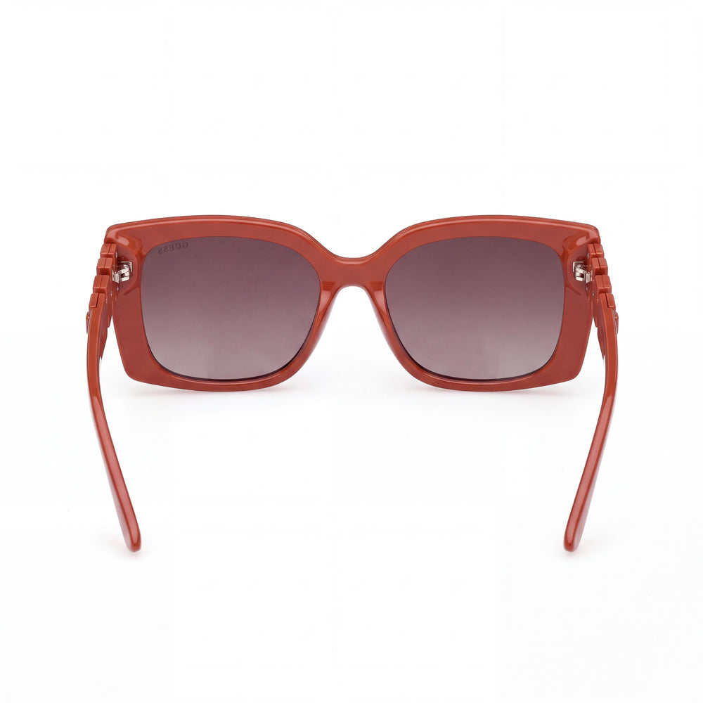 Guess GU00265-H Rectangle Sunglasses Women — side view, Non-Polarized Gradient Brown lens