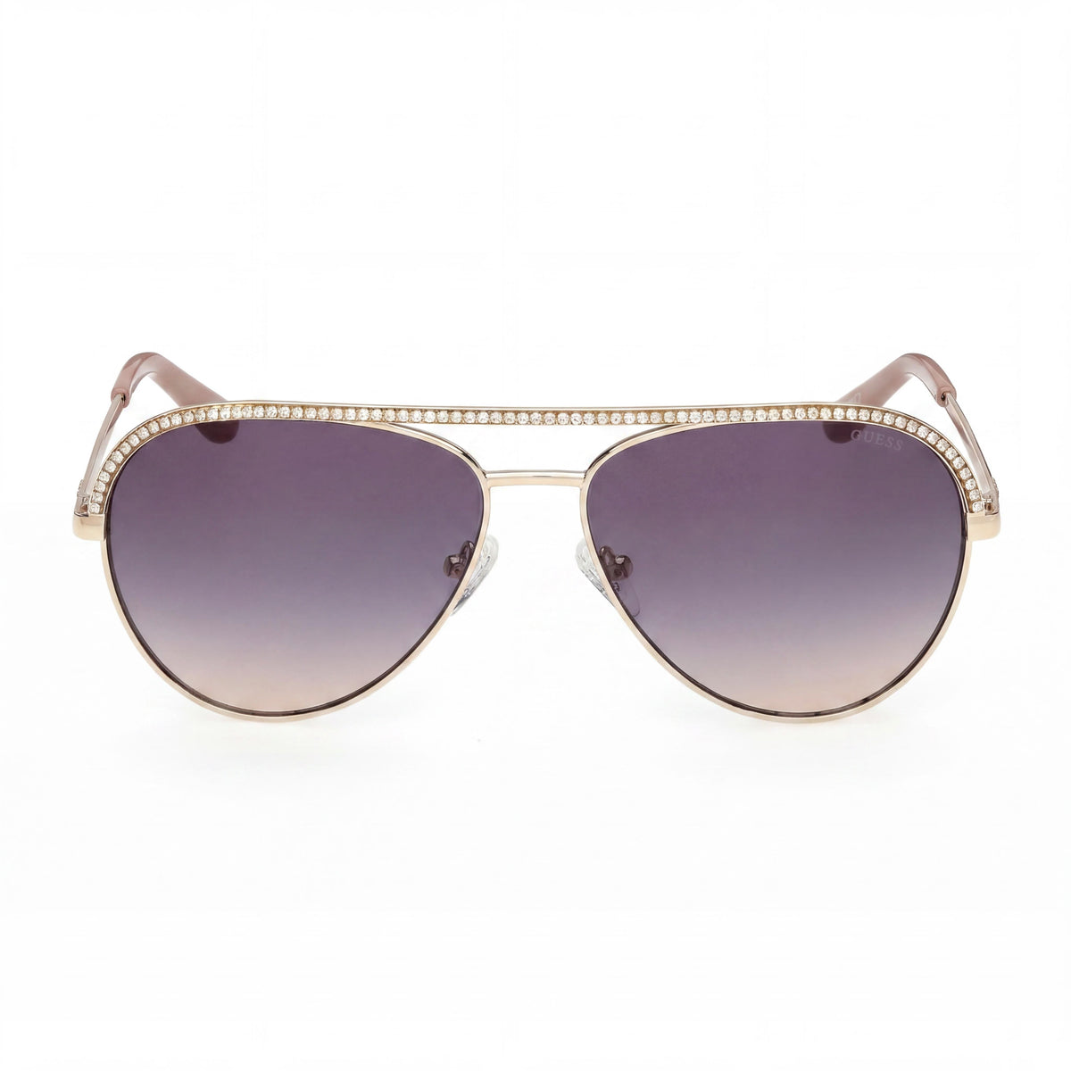 Guess GU00271 Shiny Pale Gold Aviator Sunglasses for Women, 60mm, Photo 2