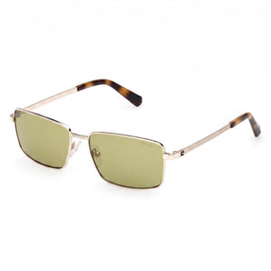 Guess GU00273 Gold Rectangle Sunglasses for Men, Gradient lens
