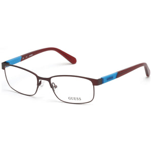 Guess Gu1865 C53 Red Rectangle Eyeglasses for Women, Metal frame
