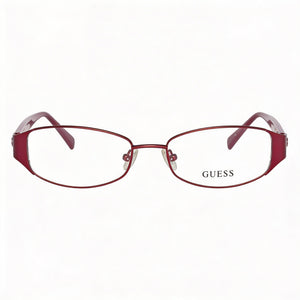 Guess GU2411 Rectangle Eyeglasses for Women — front view, Plastic