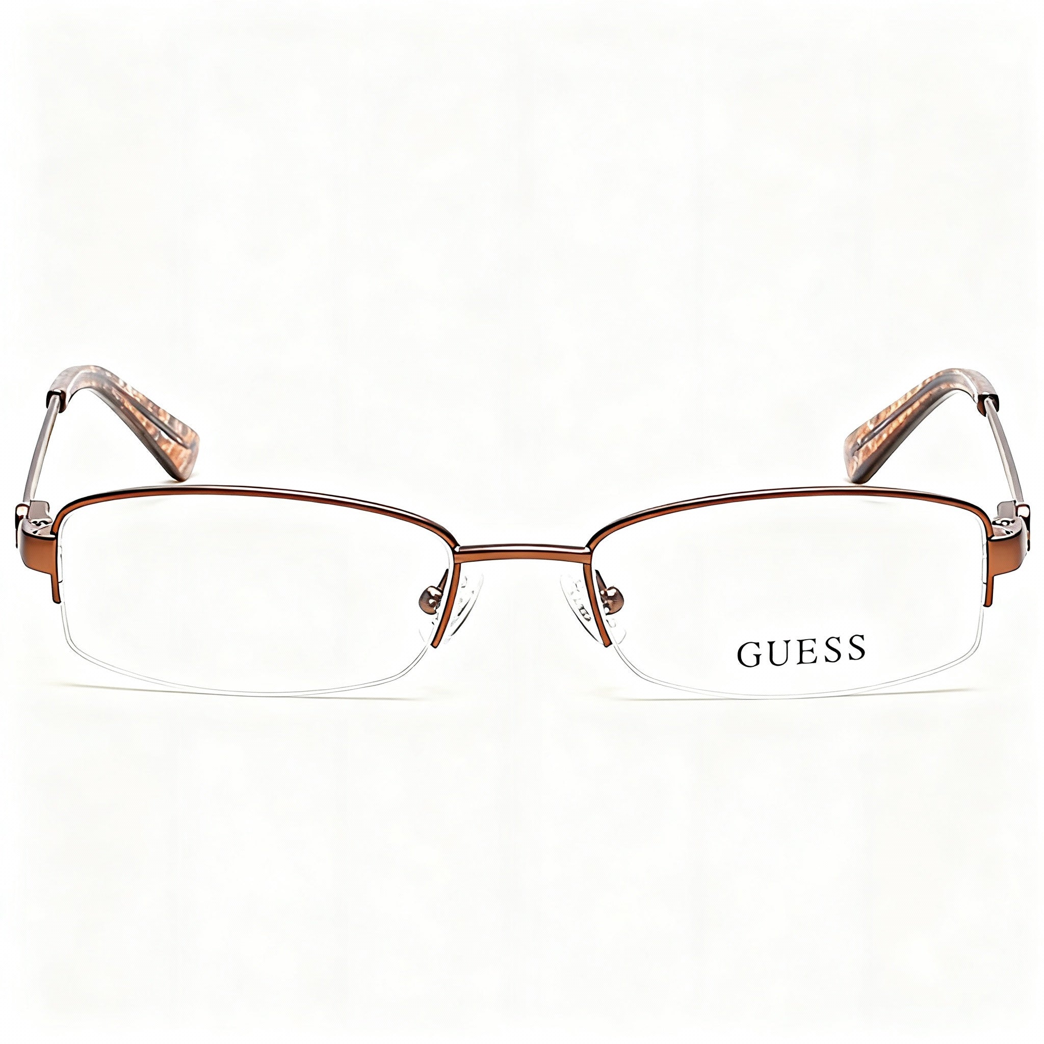 Guess GU2525 C50 Dark Brown Rectangle Eyeglasses Unisex, Metal 50mm, Photo 2
