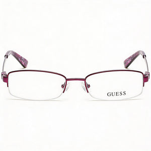 Guess Gu2525 C50 Rectangle Eyeglasses Unisex — front view, Metal frame