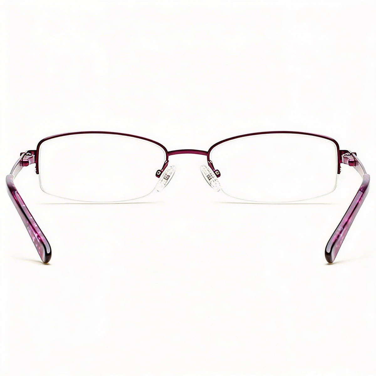 Guess Gu2525 C50 Matte Violet Rectangle Eyeglasses Unisex, Metal 50mm, Photo 3