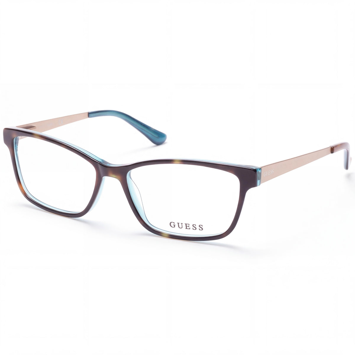 Gafas de sol rectangulares Guess Gu2538 Havana para mujer, de plástico, 53 mm, Photo 1