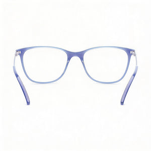 Guess Gu2566 C49 Square Eyeglasses Unisex — side view, Blue Plastic temples