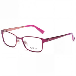 Guess GU2568 C52 Pink Rectangle Eyeglasses for Women, Metal frame