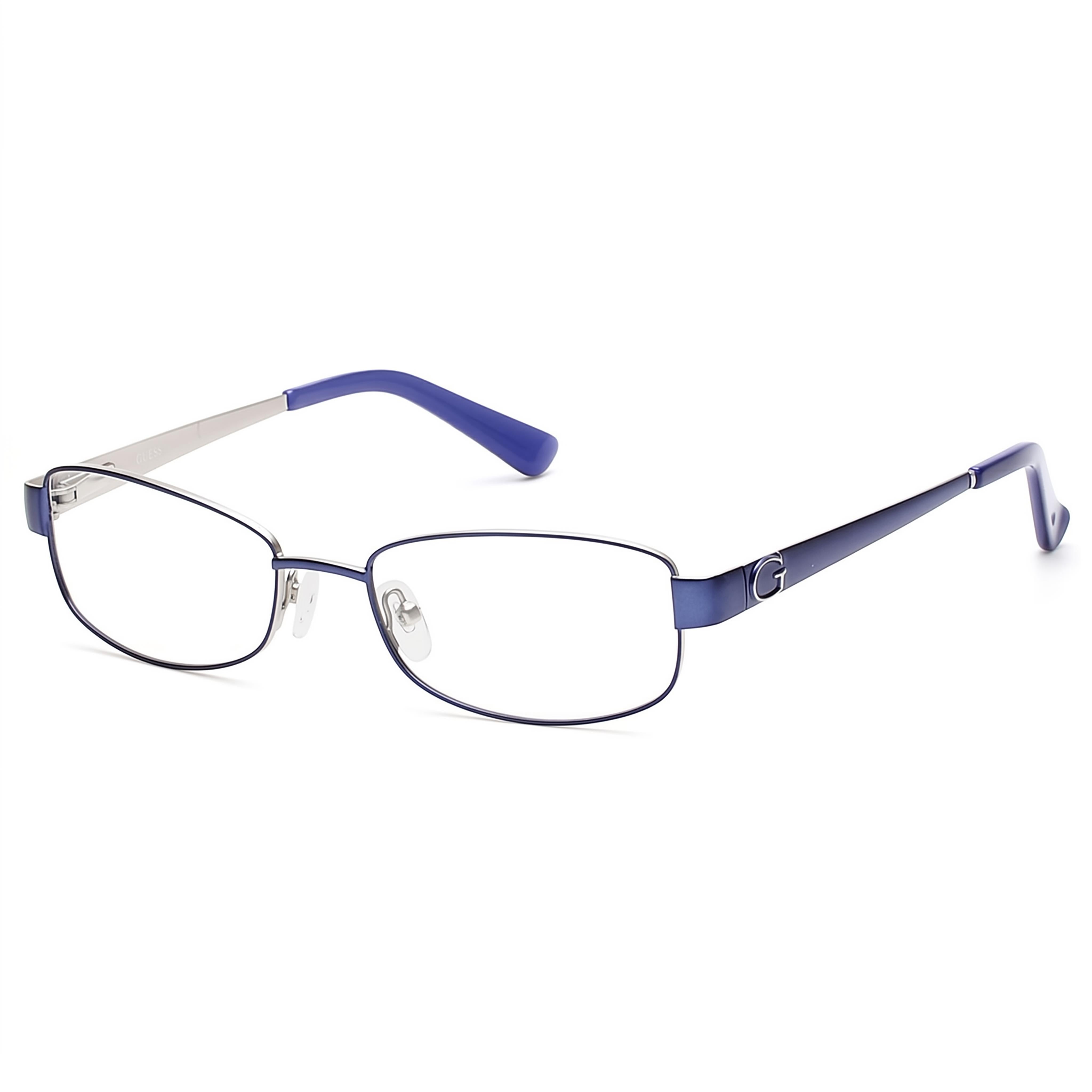 Guess Gu2569 C53 Gafas Rectangulares Azules Unisex, Metal 53mm, Photo 1