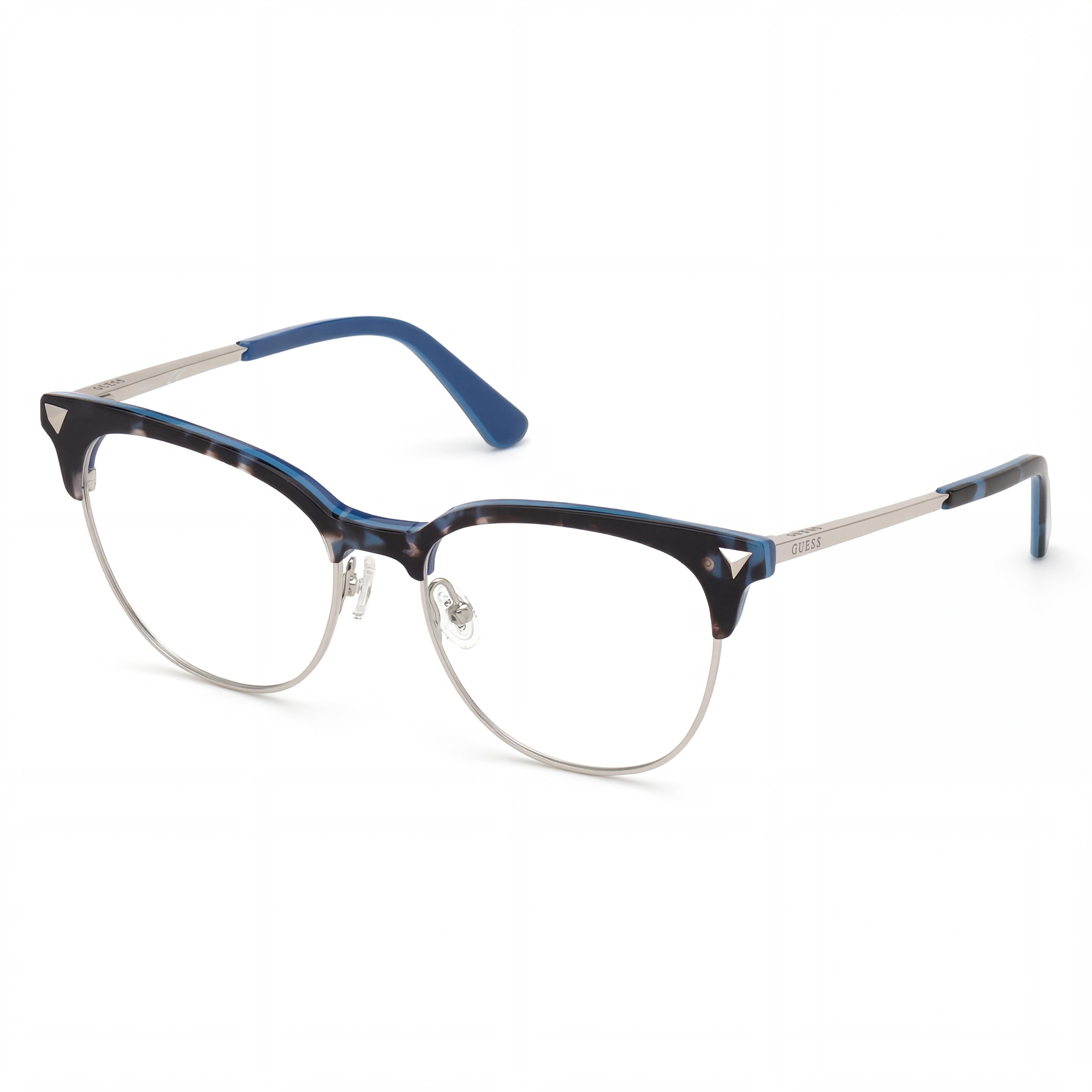 Guess Gu2798 Blue Cat Eye Eyeglasses for Women, Metal 53mm, Photo 1