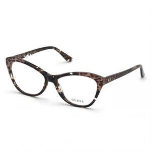 Guess GU2818 Havana Cat Eye Eyeglasses for Women, Acetate frame