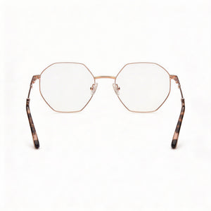 Guess GU2849 Square Eyeglasses for Women — interior view, Clear demo lenses