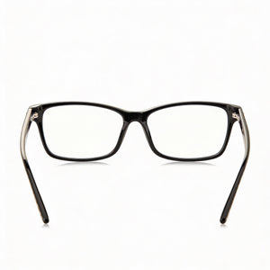 Guess GU2874 Rectangle Eyeglasses Women — side view, Black Plastic temples