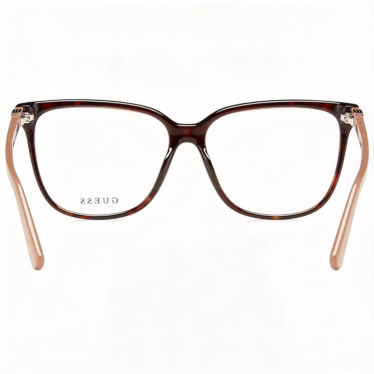 Guess GU2937-N Dark Havana Square Eyeglasses for Women, Plastic 49mm, Photo 2