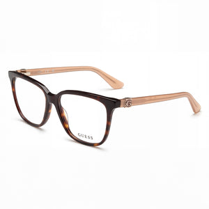 Guess GU2937-N Havana Square Eyeglasses for Women, Plastic frame