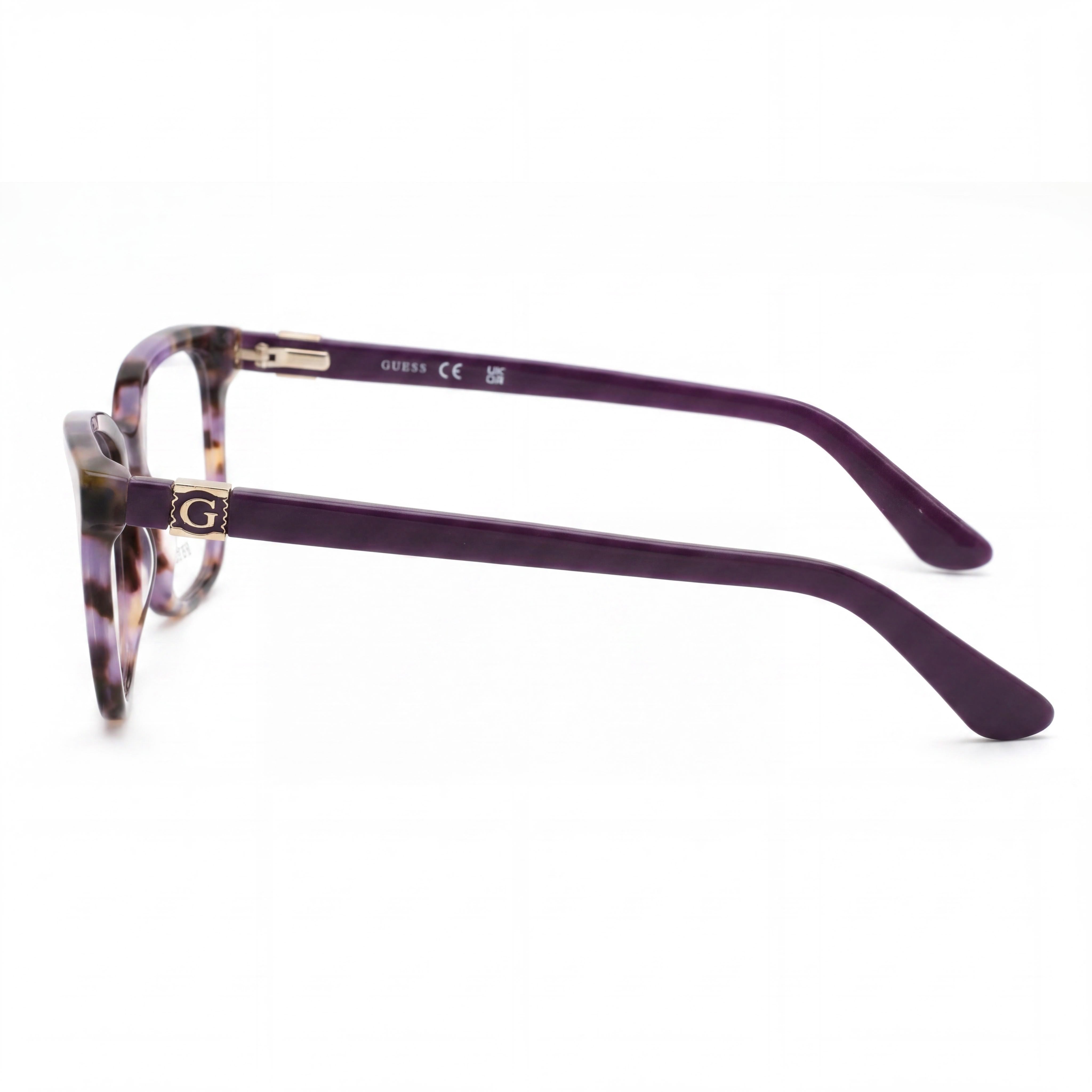 Guess GU2937-N Violet Square Eyeglasses for Women, Plastic 49mm, Photo 2