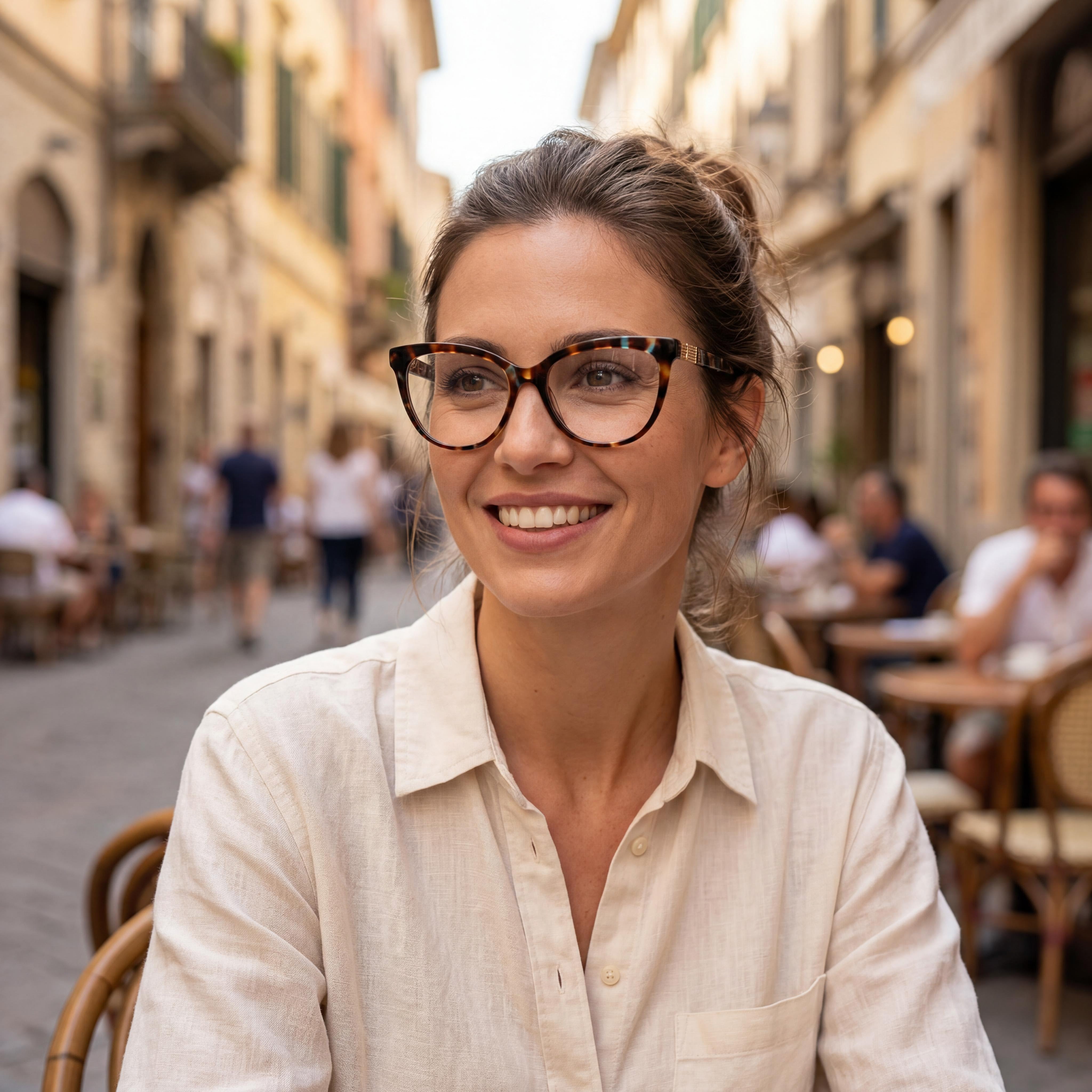 Guess GU2942 Havana Rectangle Eyeglasses for Women, 52mm, Photo 4