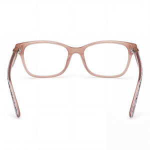 Guess GU2943 Rectangle Eyeglasses Women — side view, Beige Plastic temples