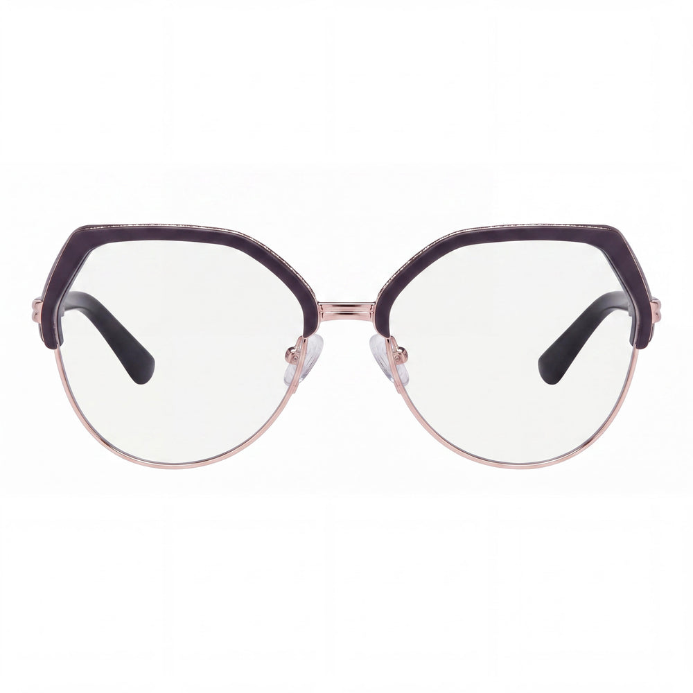 GUESS GU2947 Geometric Eyeglasses for Women — front view, Plastic