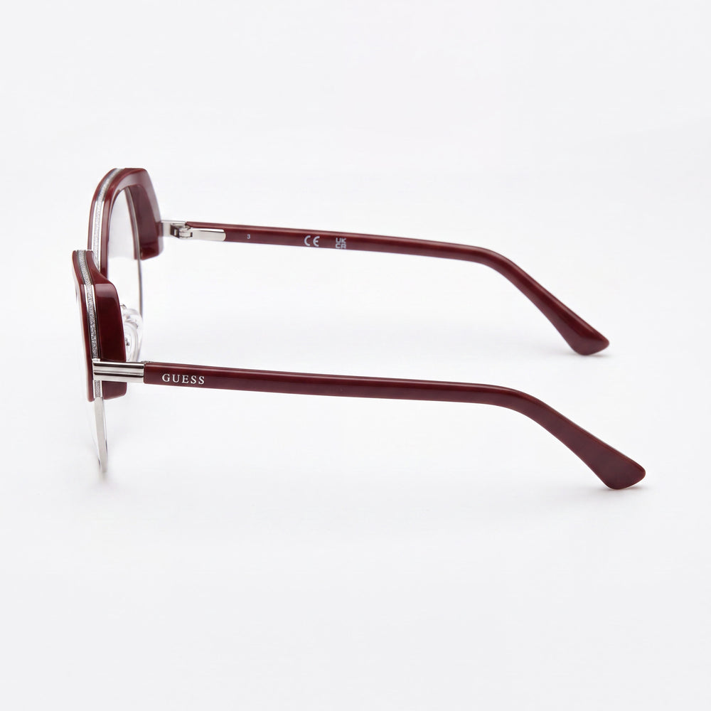 Guess GU2947 Geometric Eyeglasses for Women — front view, Plastic
