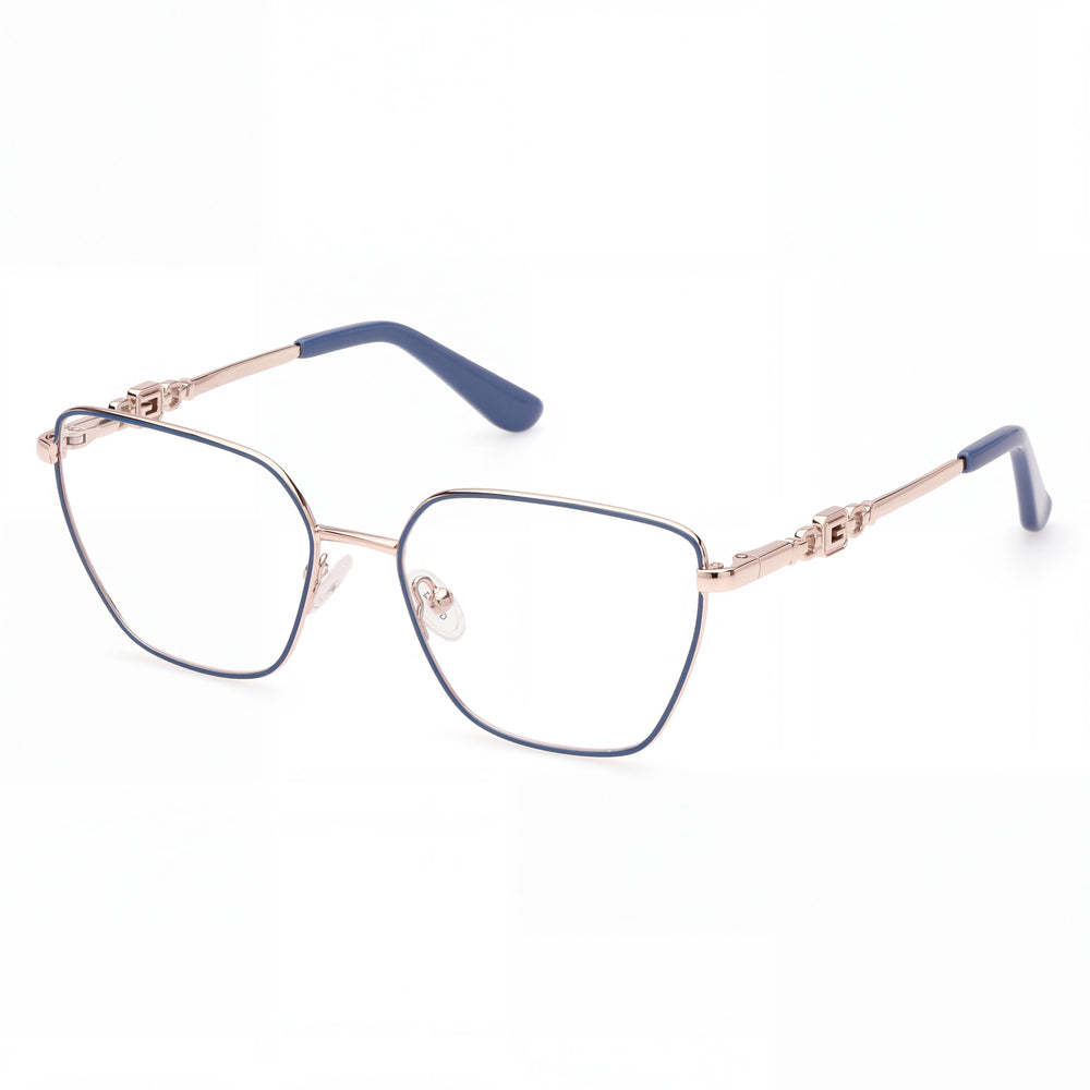 Guess Gu2952 Gold Rectangle Eyeglasses for Women, Metal frame