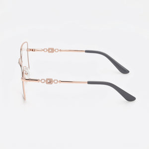 Guess Gu2953 Rectangle Eyeglasses for Women — front view, Metal