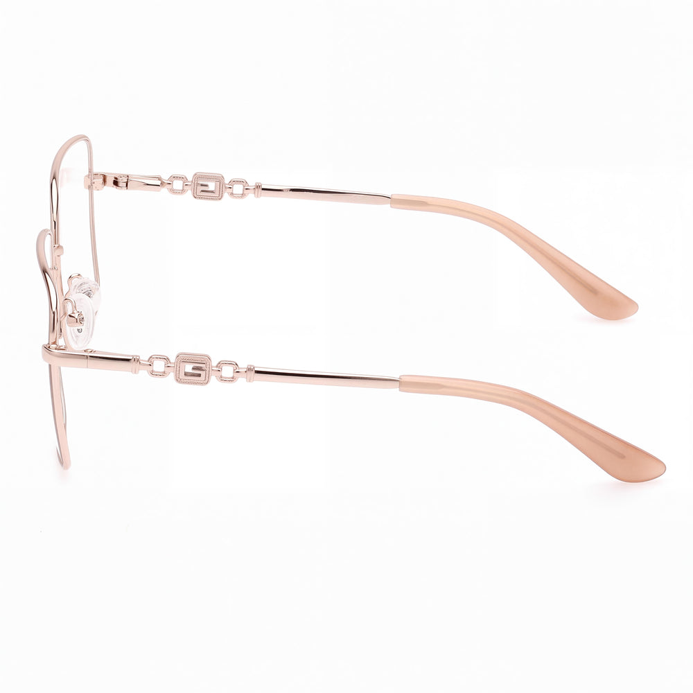 Guess GU2953 Square Eyeglasses for Women — front view, Metal