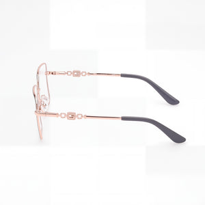 Guess Gu2953 Rectangle Eyeglasses for Women — front view, Metal