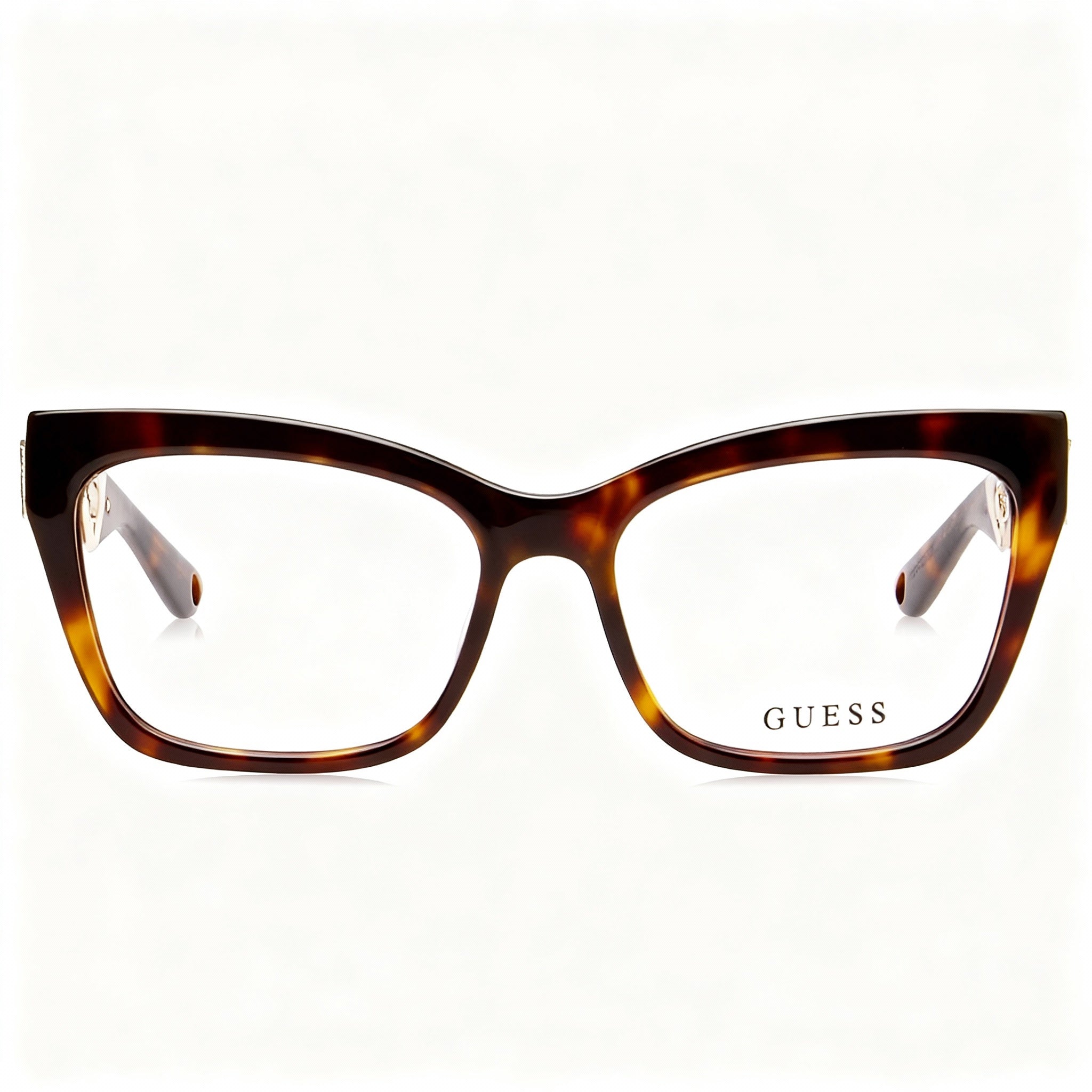 Guess GU2960 Dark Havana Square Eyeglasses for Women, Plastic 54mm, Photo 2