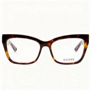 Guess GU2960 Square Eyeglasses for Women — front view, Plastic