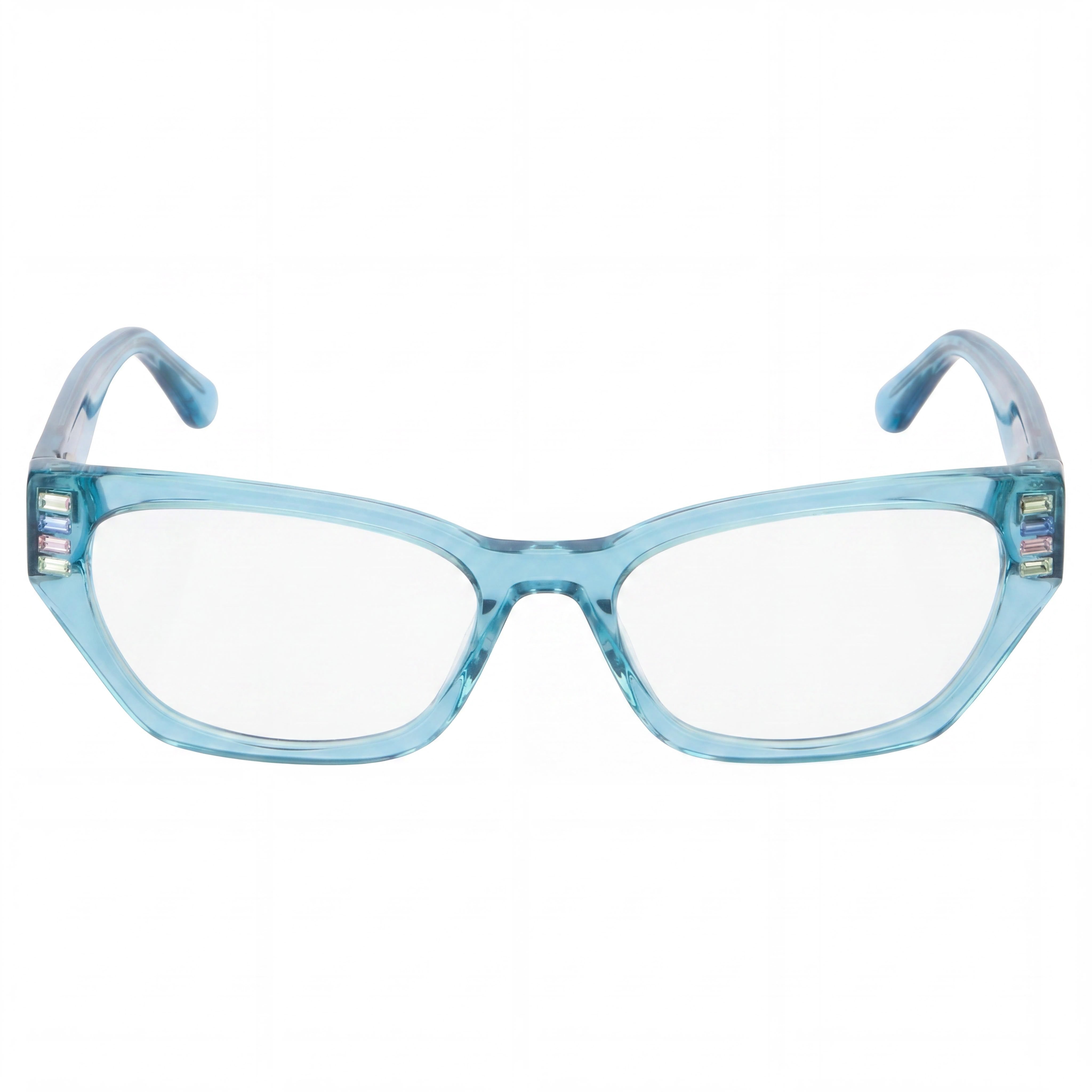 Montura de gafas GUESS GU2967 para mujer, plástico turquesa brillante, lente de 51 mm, puente de 16 mm, patilla de 145 mm, Photo 2